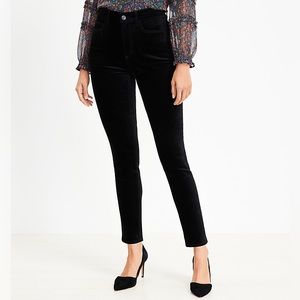 Loft velvet skinny high rise jeans